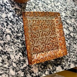 Handmade artist info pottery square